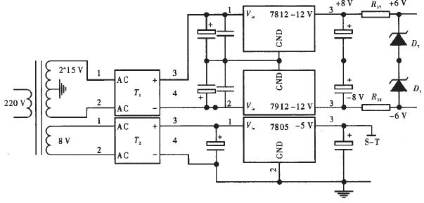 简易实用的模拟温控电路设计,电源电路图,第3张
