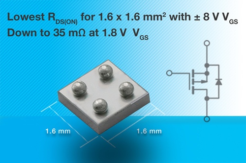 Vishay新款12V芯片级MOSFET可有效降低超便携产品功耗,MOSFET Si8457DB,第2张