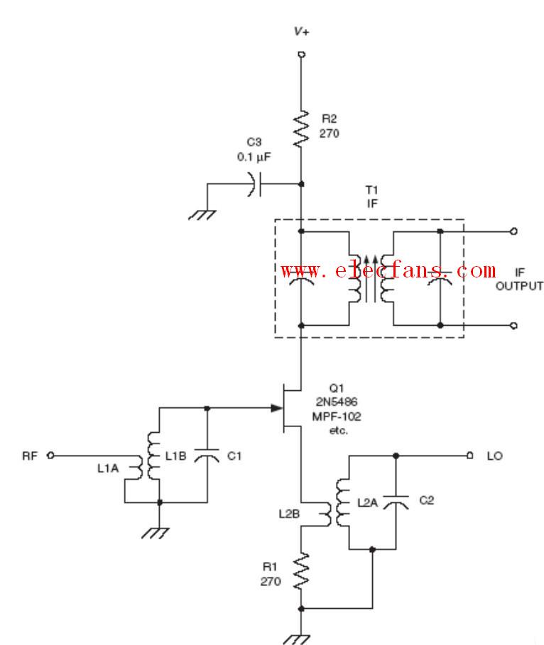 结型场效应管混频器射频电路(JFET mixer RF ci,第2张