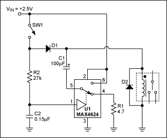 Analog Switch Lowers Relay Pow,Figure 1. Analog switch lowers relay power dissipation.,第2张