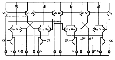 QuickChip Design Example 1 - A,Figure 2.  Schematic of first flip-flop in divide-by-eight chain.,第3张