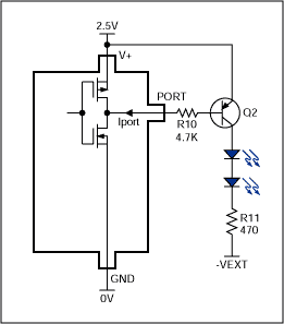 驱动LED与推挽输出端口扩展器-Driving LEDs w,Figure 7. Driving LEDs with higher current and a negative voltage.,第10张