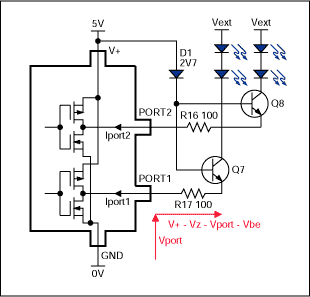 驱动LED与推挽输出端口扩展器-Driving LEDs w,Figure 12. Using a zener diode to minimize driver headroom.,第15张