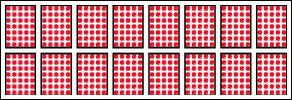 建设点阵图形小组与MAX6952和MAX6953 5x7LE,Figure 1. Example of an 8 character by 2 lines matrix display panel using 5x7 matrix characters.,第2张