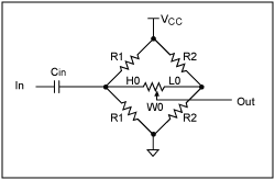 使用DS1802按钮数字电位器创建音频放大器与衰减-Usin,Figure 1. A Wheatstone-bridge circuit for adding a DC bias to an audio circuit.,第2张