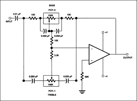 LCD对比度控制的半导体数字电位器-LCD Contrast,Figure 11. Tone control application.,第15张
