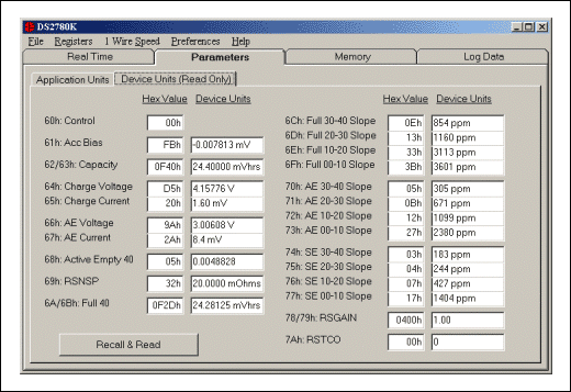 Getting Started with the DS278,Figure 3.  Device units subtab of parameters tab.,第4张