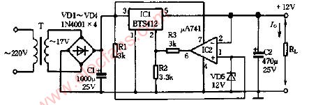 用BTS412设计的开关稳压电源电路图,第2张