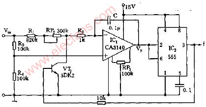 低转换系数的电压 频率转换器电路图,第2张