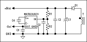 微小的电荷泵提供高可靠的低成本解决方案，以负参考电压-Tin,Figure 2. -Ref circuit employing the MAX828/829 charge-pump IC.,第3张