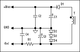 微小的电荷泵提供高可靠的低成本解决方案，以负参考电压-Tin,Figure 1. A typical discrete approach to generate negative reference voltage.,第2张