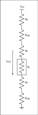 D类音频放大器节省电池寿命-Class D Audio Am,Figure 7. This DC equivalent loop shows the source of resistive losses in a Class D output stage.,第10张