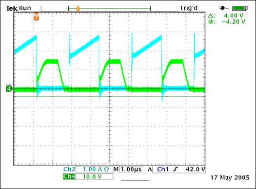 50瓦特内部总线结构(IBA)电源,图6. 满载及48VDC输入时Q7中的电流和Q5上的VGS。,第7张