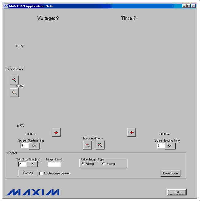 Reference Design for a PC-Base,Figure 3. Windows program starts up for the MAX1393 reference design.,第4张