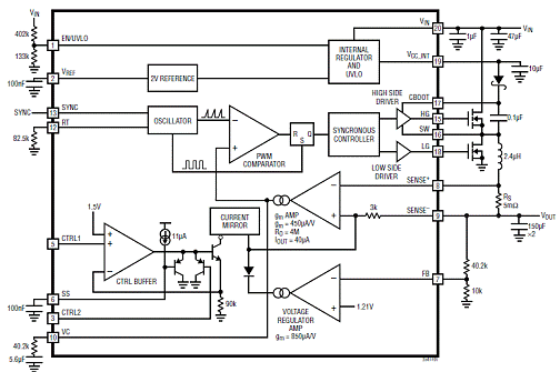 基于LTR3741大功率20A降压电源控制方案,第2张
