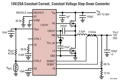 基于LTR3741大功率20A降压电源控制方案,第3张