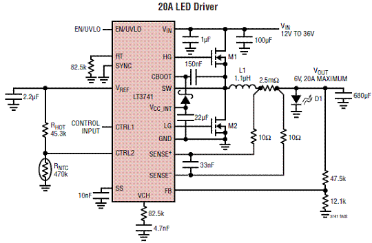 基于LTR3741大功率20A降压电源控制方案,第5张