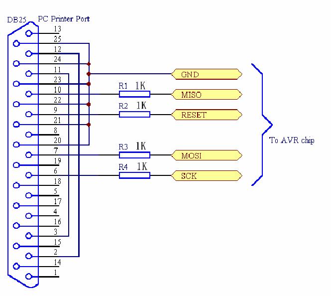 AVR单片机的并口ISP下载线原理及制作,第2张