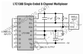 CMOS模拟多路复用器LTC1380LTC1393,第2张