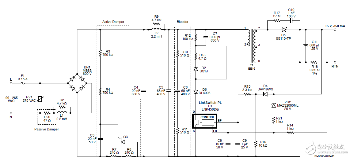基于LinkSwitch-PL的LED典型可控硅调光设计案例,基于LinkSwitch-PL的LED典型可控硅调光设计案例,第2张