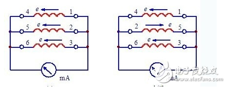 三相异步电动机绕组接线图和首末端判断方法图解,三相异步电动机绕组接线图和首末端判断方法图解,第3张