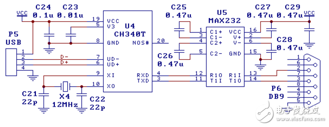 usb转ttl电路图大全（RS232串口CH340TPL2303）,usb转ttl电路图大全（RS232/串口/CH340T/PL2303）,第5张