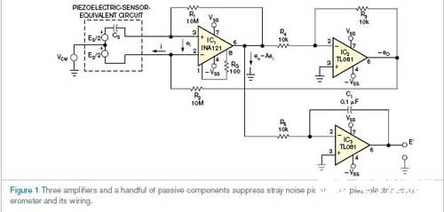 使用仪表放大器抑制压电传感器的共模耦合噪声电位,使用仪表放大器抑制压电传感器的共模耦合噪声电位,第3张