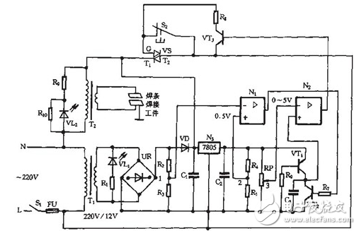 点焊机控制板电路图大全（双向晶闸管变压器）,点焊机控制板电路图大全（双向晶闸管/变压器/）,第2张
