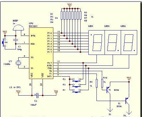 如何用AT89C2051单片机自制一个倒计时器,如何用AT89C2051单片机自制一个倒计时器,第2张