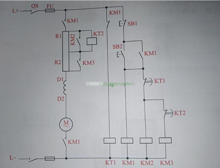 一张串励直流电动机启动电路图,o4YBAGAAHx6Aewx-AANac1h9XcI319.png,第2张