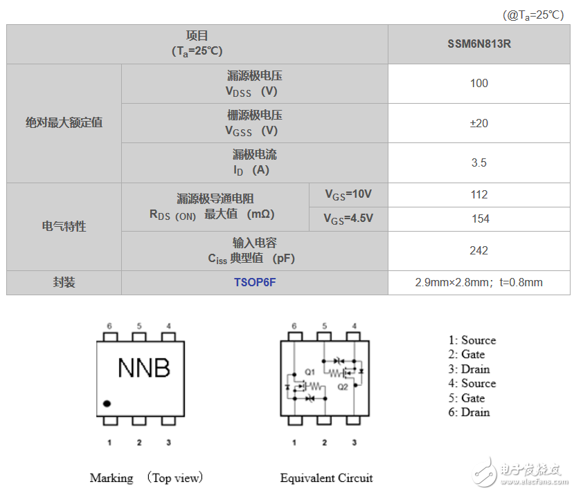 东芝推出搭载高效静电放电保护的双MOSFET“SSM6N813R,第2张
