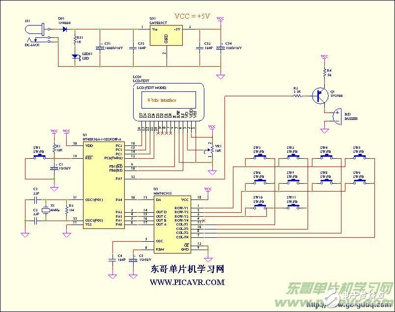 基于LCD字符++KEY按键显示程序,基于LCD字符++KEY按键显示程序,第2张