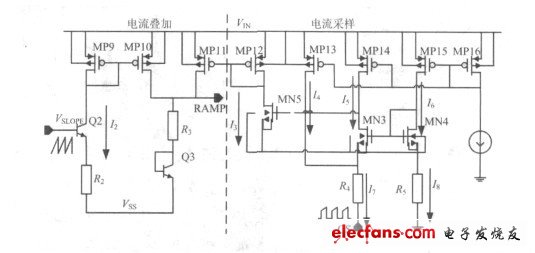基于DCDC变换器的LED驱动电路的设计,图3 电流采样与叠加电路。,第6张