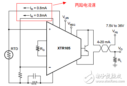 xtr105电路原理图 xtr105中文资料应用电路图 英文数据手册, XTR105应用电路图,第3张