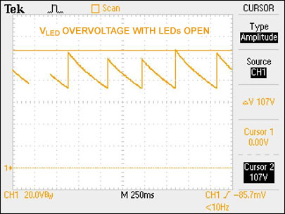 112W boost driver for long str,Figure 14. OVP with open LED string.,第14张
