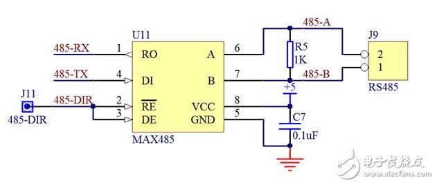单片机RS485通信接口、原理图、控制线,单片机RS485通信接口、原理图、控制线,第2张