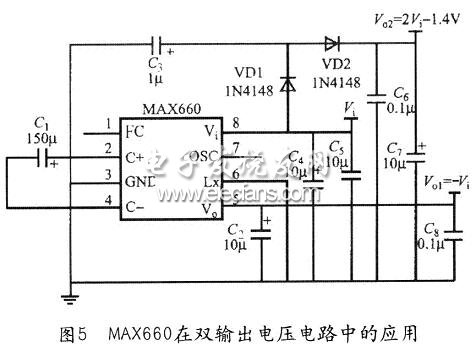 MAX660电荷泵反极性开关集成稳压器的应用,第8张