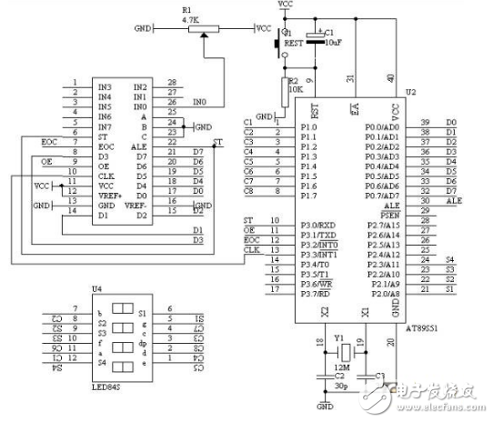 单片机数字电压表设计方案（九款51和MSP430的数字电压表电路原理图）,单片机数字电压表设计方案汇总（九款模拟电路设计原理图详解）,第6张