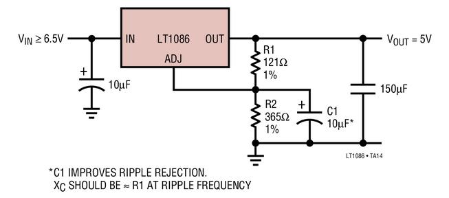 1.5A输出电流的低压差正稳压器LT1086,1.5A输出电流的低压差正稳压器LT1086,第2张