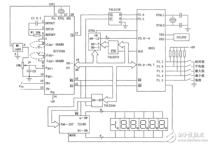 单片机数字电压表设计方案（九款51和MSP430的数字电压表电路原理图）,单片机数字电压表设计方案汇总（九款模拟电路设计原理图详解）,第8张