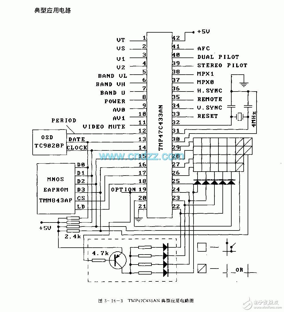 TMP47C433AN 微处理器电路图结构分析（电视机）,TMP47C433AN 微处理器电路图结构分析（电视机）,第7张