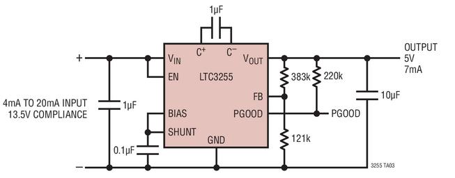 LTC3225 采用 4mA 至 20mA 电流环路的 5V7A 电源,第2张