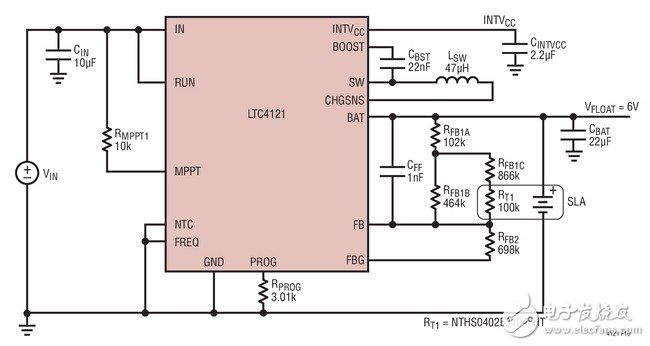 采用LTC4121设计具浮动电压温度补偿功能的密封型铅酸电池充电器,采用LTC4121设计具浮动电压温度补偿功能的密封型铅酸电池充电器,第2张