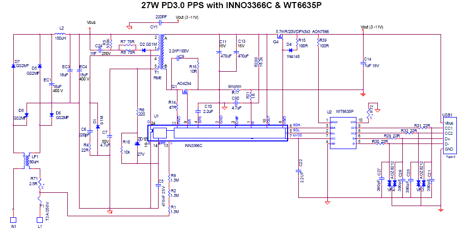 基于InnoSwitch3-Pro系列27W PD3.0方案简化电源开发,第16张