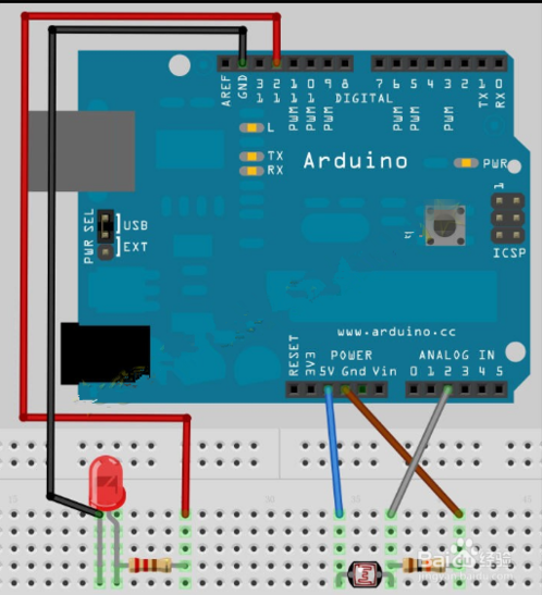 Arduino使用光敏电阻实验,Arduino使用光敏电阻实验,第2张