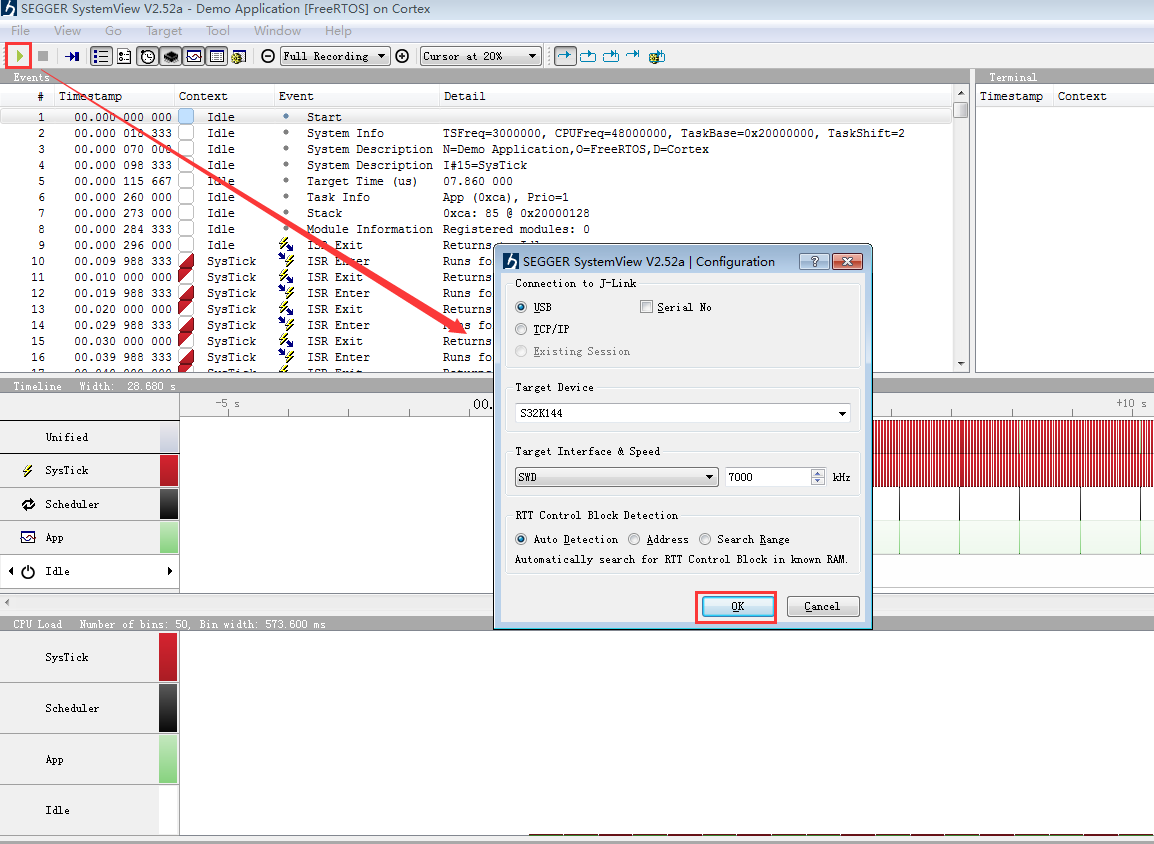 S32DS中使用SystemView分析FreeRTOS,第30张