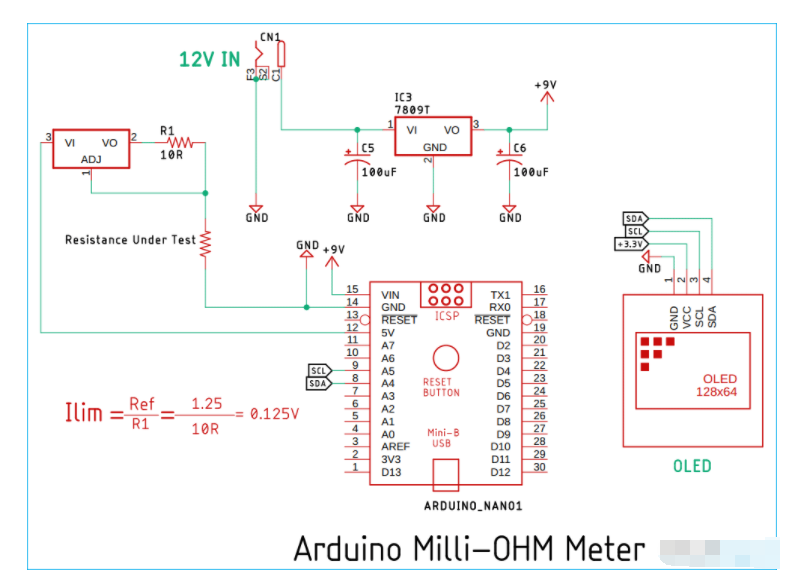 使用Arduino和LM317制作一个低电阻表,poYBAGLqPL2Ae6efAAHShwbyGqg503.png,第3张