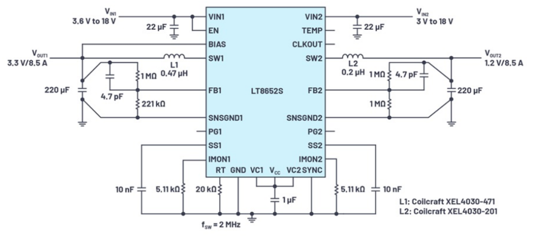 LT8652S双通道同步单片式降压型稳压器电路描述及功能,8ad443fc-2bfa-11ed-ba43-dac502259ad0.png,第2张