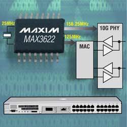 MAX3622：Maxim网络设备用超低抖动两路输出时钟发生器,MAX3622：Maxim网络设备用超低抖动、两路输出时钟发生器,第2张